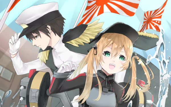 Prinz Eugen (Kancolle) Admiral (Kancolle) Anime Kantai Collection HD Desktop Wallpaper | Background Image