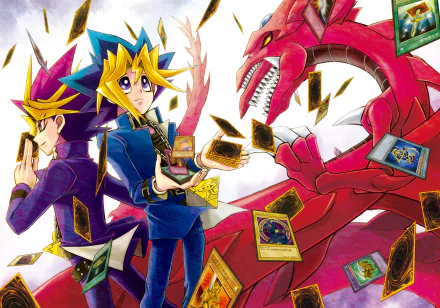 Slifer the Sky Dragon Dark Magician (Yu-Gi-Oh!) Dark Magician Girl Yugi Mutou Yami Yugi Anime Yu-Gi-Oh! HD Desktop Wallpaper | Background Image