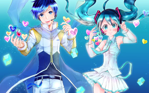 Hatsune Miku Kaito (Vocaloid) Anime Vocaloid HD Desktop Wallpaper | Background Image