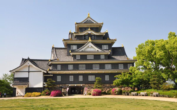 man made Okayama Castle HD Desktop Wallpaper | Background Image
