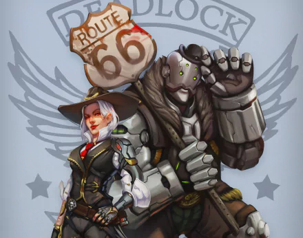 B.O.B. (Overwatch) Ashe (Overwatch) video game Overwatch HD Desktop Wallpaper | Background Image