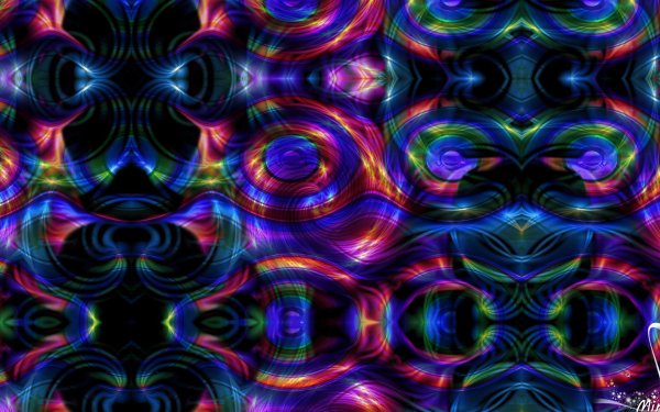 Abstract Cool Colors Psychedelic Colorful HD Wallpaper | Background Image