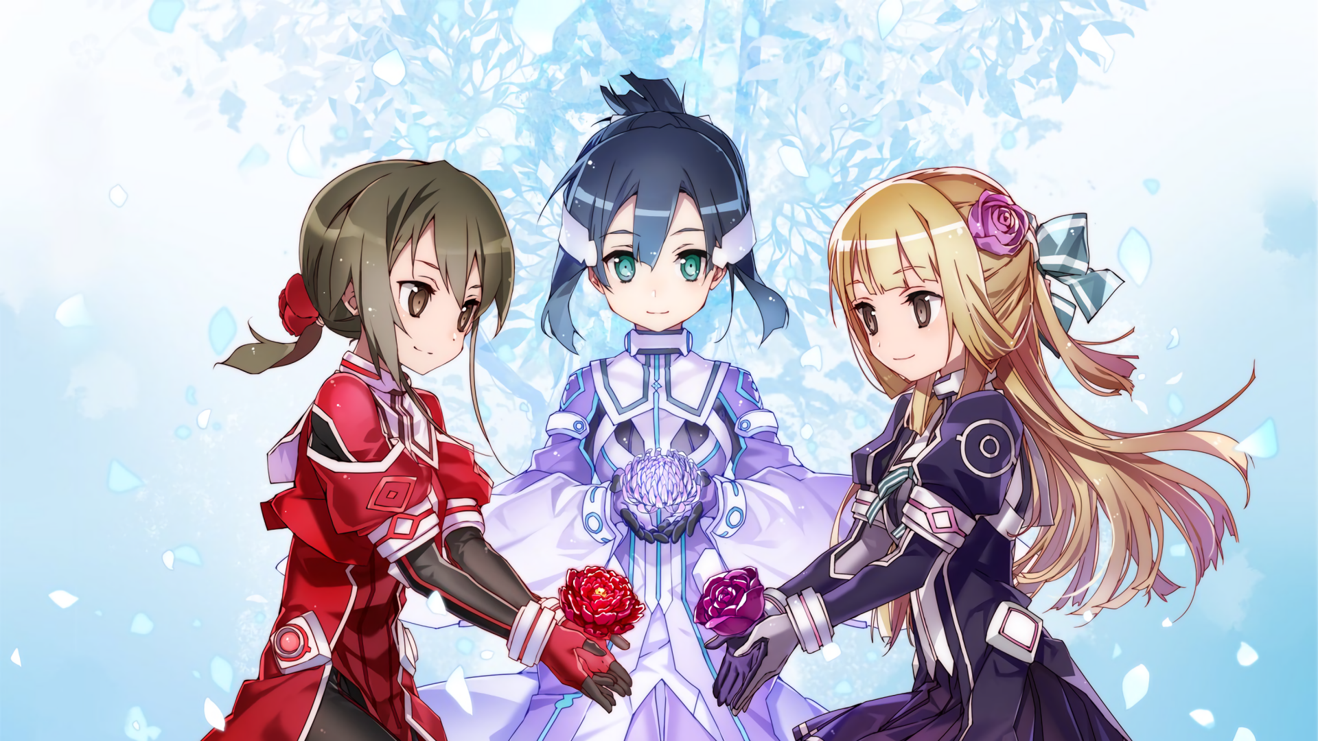 Download Bow (Clothing) Rose Flower Minowa Gin Togo Mimori Nogi Sonoko Anime Yuki Yuna Is A Hero HD Wallpaper by BUNBUN