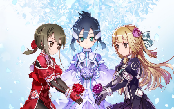 Anime Yuki Yuna is a Hero Nogi Sonoko Togo Mimori Minowa Gin Flower Rose bow HD Wallpaper | Background Image