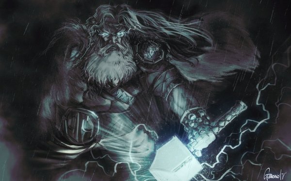 Fantasy Gods God Hammer Beard HD Wallpaper | Background Image