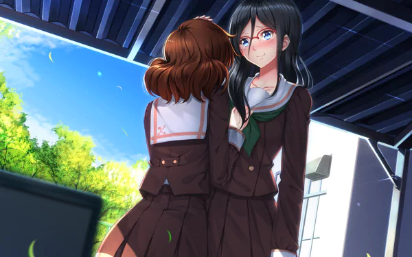 glasses Asuka Tanaka Kumiko Oumae Anime Sound! Euphonium HD Desktop Wallpaper | Background Image