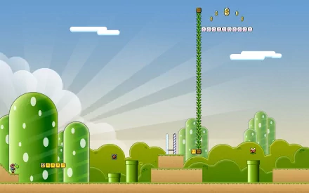 video game Super Mario World HD Desktop Wallpaper | Background Image