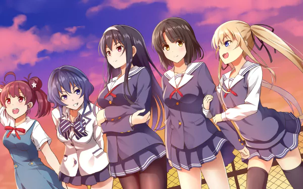 Michiru Hyodo Izumi Hashima Eriri Spencer Sawamura Megumi Katō Utaha Kasumigaoka Anime Saekano: How to Raise a Boring Girlfriend HD Desktop Wallpaper | Background Image