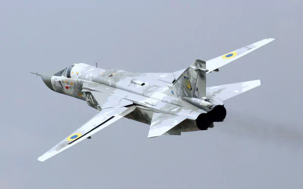 bomber Ukrainian Air Force warplane aircraft jet fighter military sukhoi su-24 HD Desktop Wallpaper | Background Image
