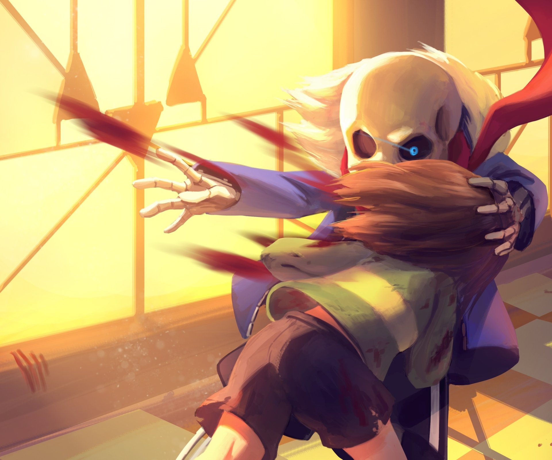 Undertale Sans Fight Art Print by javichakalote