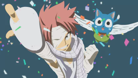 Happy (Fairy Tail) Natsu Dragneel Anime Fairy Tail HD Desktop Wallpaper | Background Image