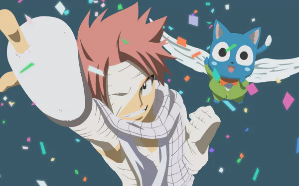Happy (Fairy Tail) Natsu Dragneel Anime Fairy Tail HD Desktop Wallpaper | Background Image