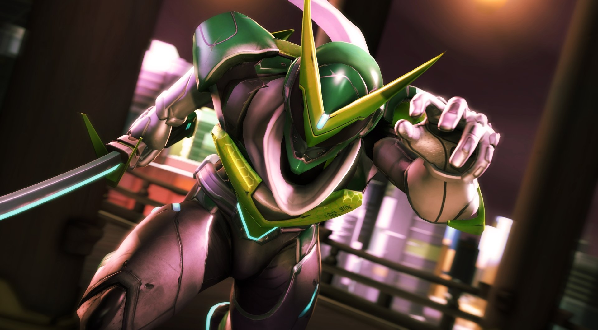 Download Genji (Overwatch) Video Game Overwatch 4k Ultra HD Wallpaper