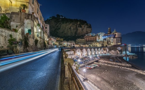 Man Made Amalfi Towns Italy Time-Lapse Town Road HD Wallpaper | Background Image