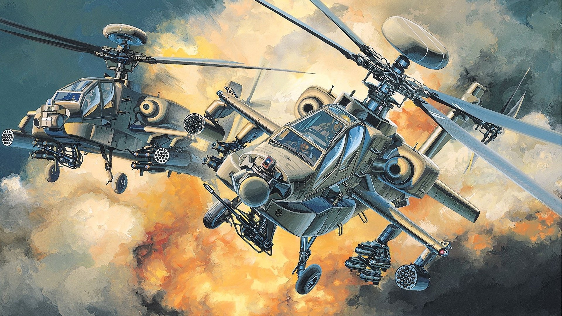 Apache Helicopter Attack Wallpaper