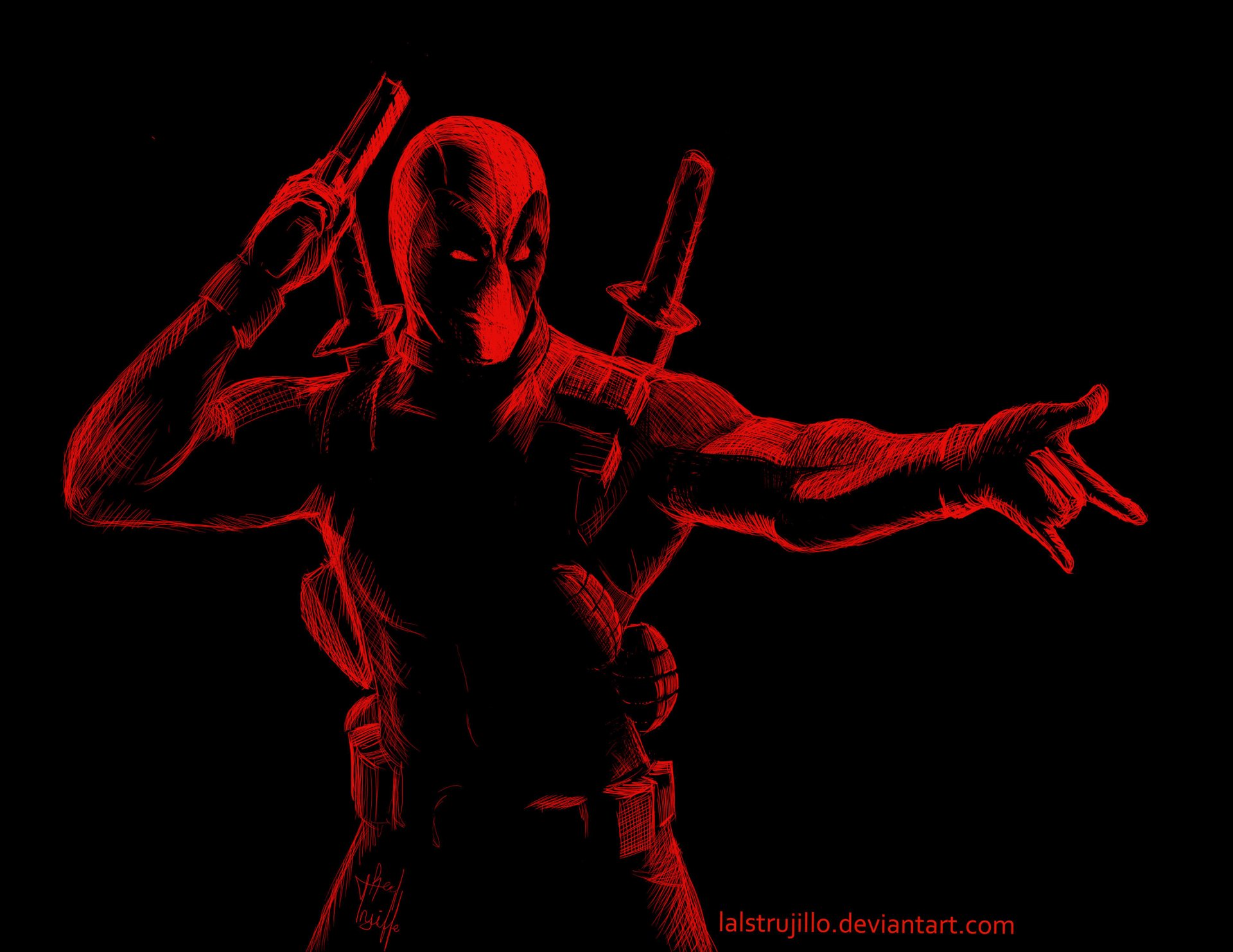 Download Comic Deadpool HD Wallpaper by Red Trujillo