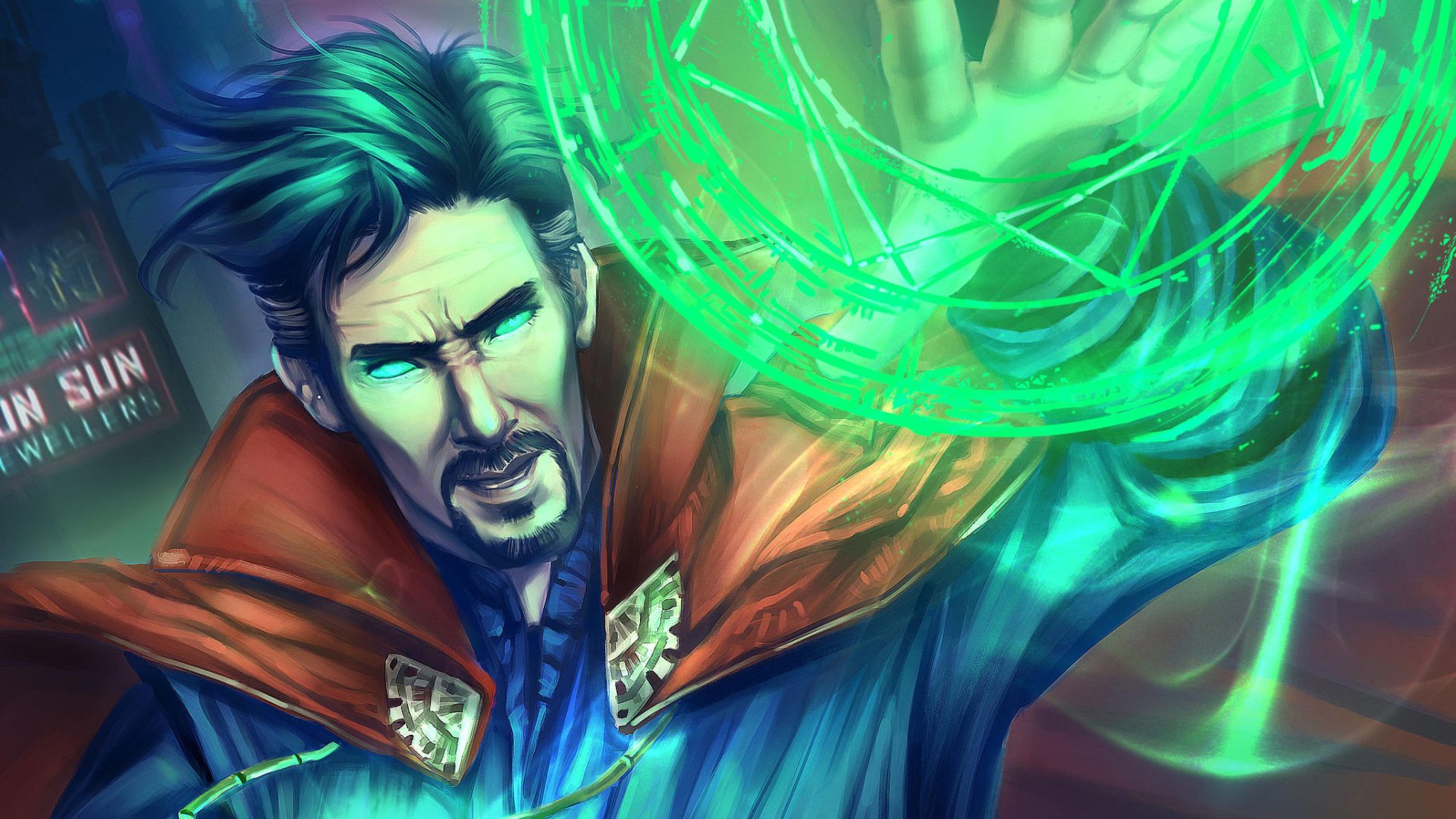 Download Comic Doctor Strange HD Wallpaper by Qi Xyuan Tan