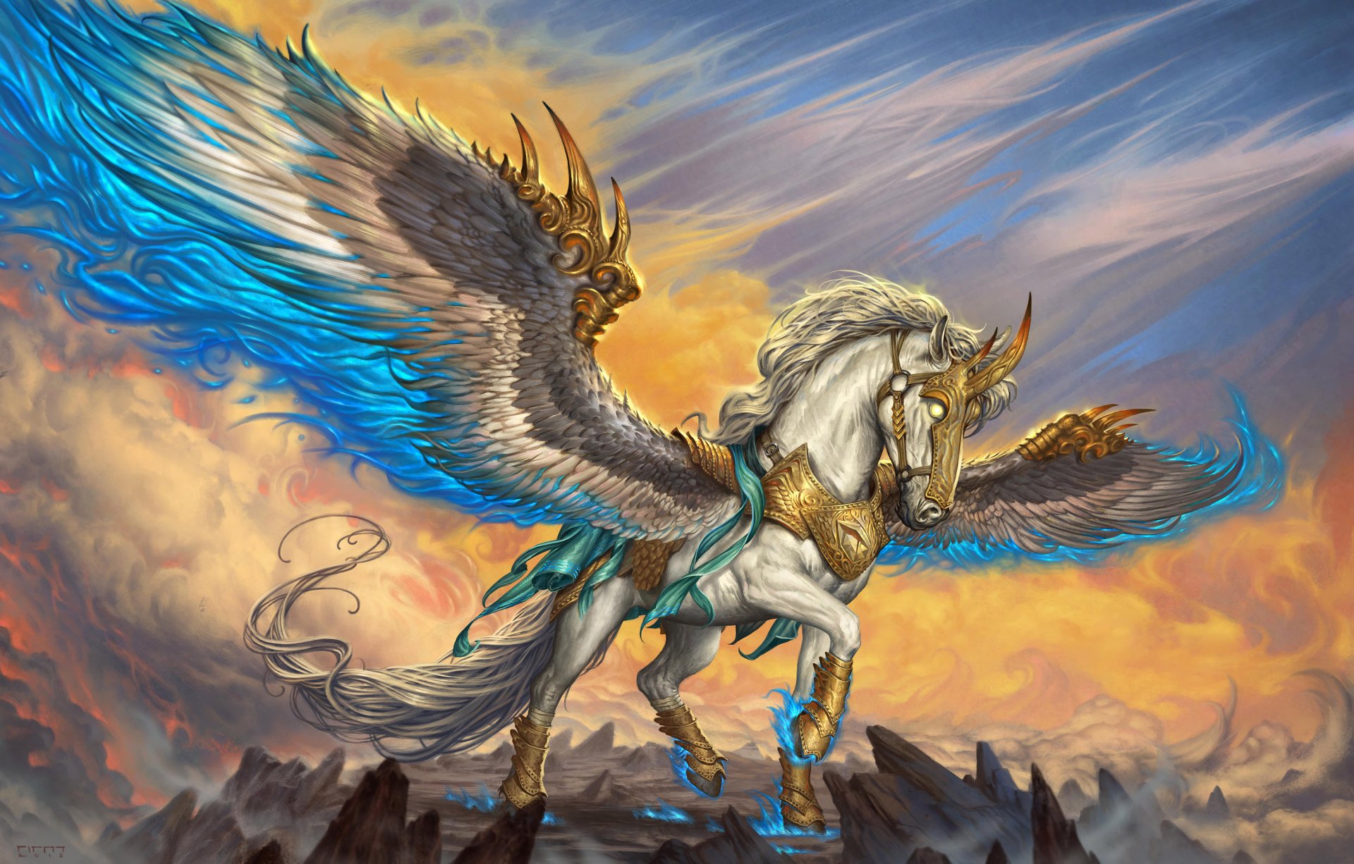 Fantasy Pegasus Hd Wallpaper By Firat Solhan