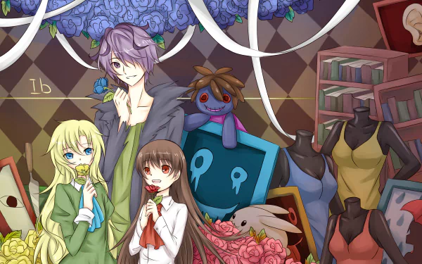 Ib (Character) Mary (Ib) Garry (Ib) video game Ib (2012) HD Desktop Wallpaper | Background Image