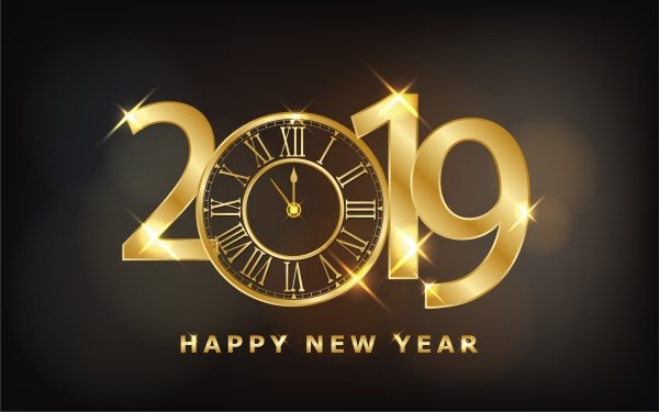 Holiday New Year 2019 Happy New Year Clock HD Wallpaper | Background Image