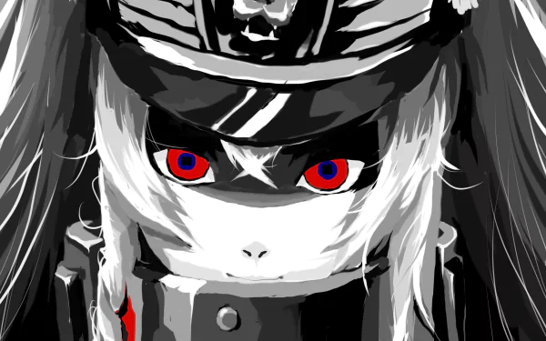 HD desktop wallpaper featuring Altair from the anime Re:Creators, showcasing a close-up of the character's intense gaze and intricate helmet.