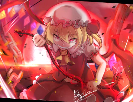 Flandre Scarlet Anime Touhou HD Desktop Wallpaper | Background Image