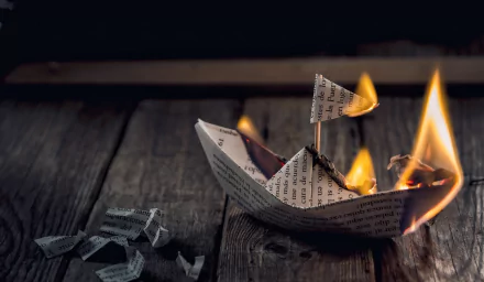  Paper Boat on Fire