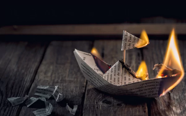  Paper Boat on Fire