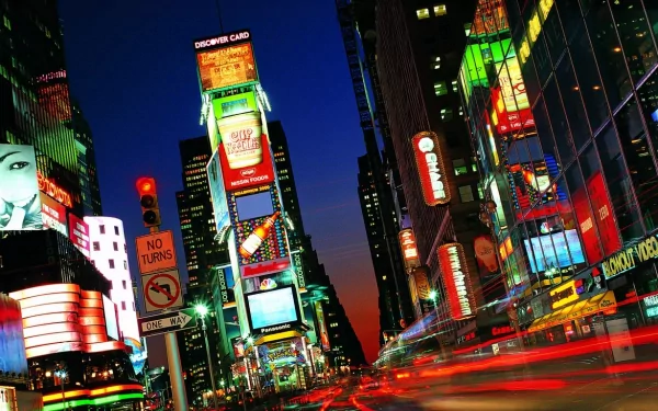 New York Manhattan time lapse man made Times Square HD Desktop Wallpaper | Background Image
