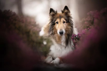 stare dog Animal rough collie HD Desktop Wallpaper | Background Image