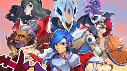 HD desktop wallpaper featuring characters from the game Wargroove.