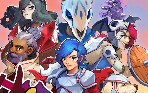 HD desktop wallpaper featuring characters from the game Wargroove.