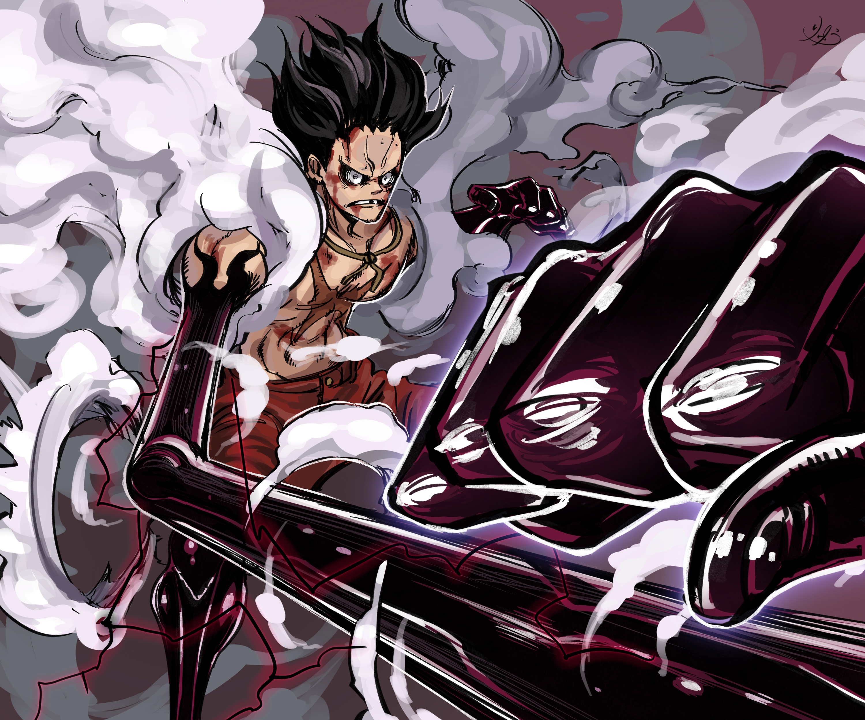 Download Monkey D. Luffy Anime One Piece HD Wallpaper by りゅう