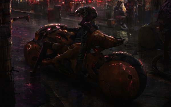 Sci Fi Cyberpunk Motorcycle HD Wallpaper | Background Image