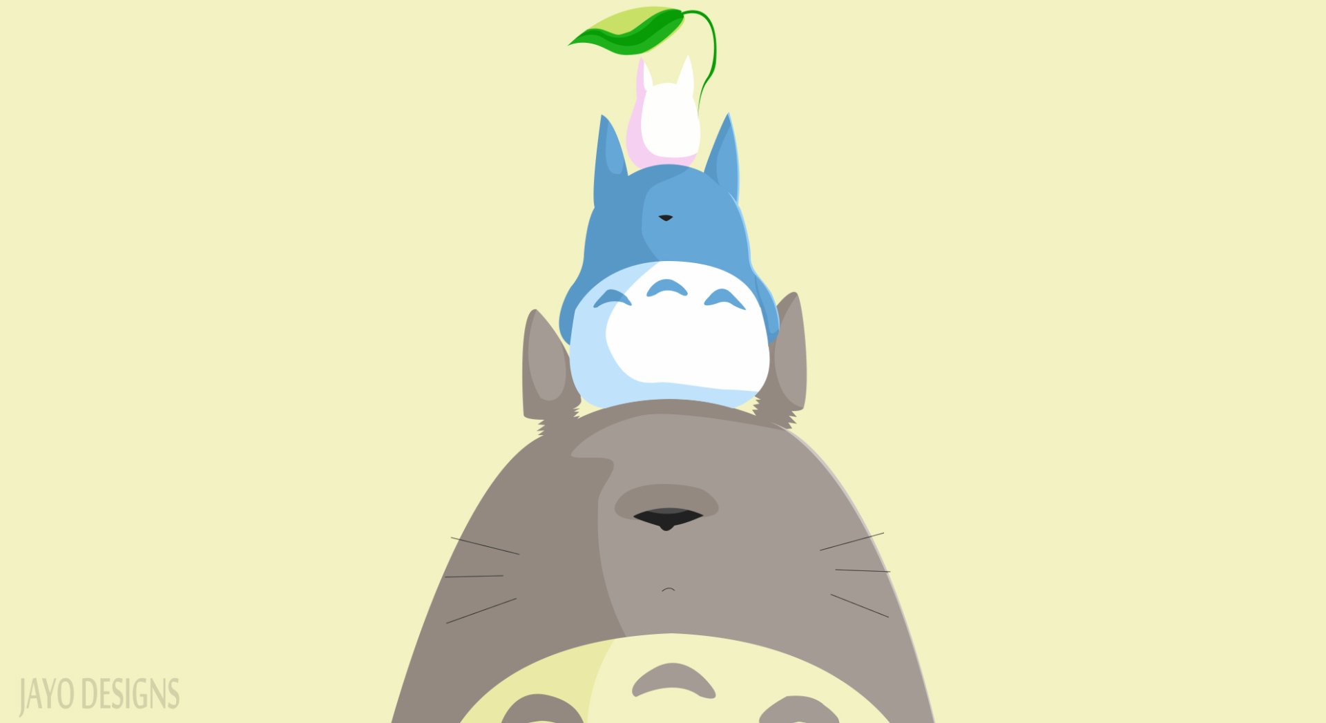Totoro minimalist by MinimalistWallpaper