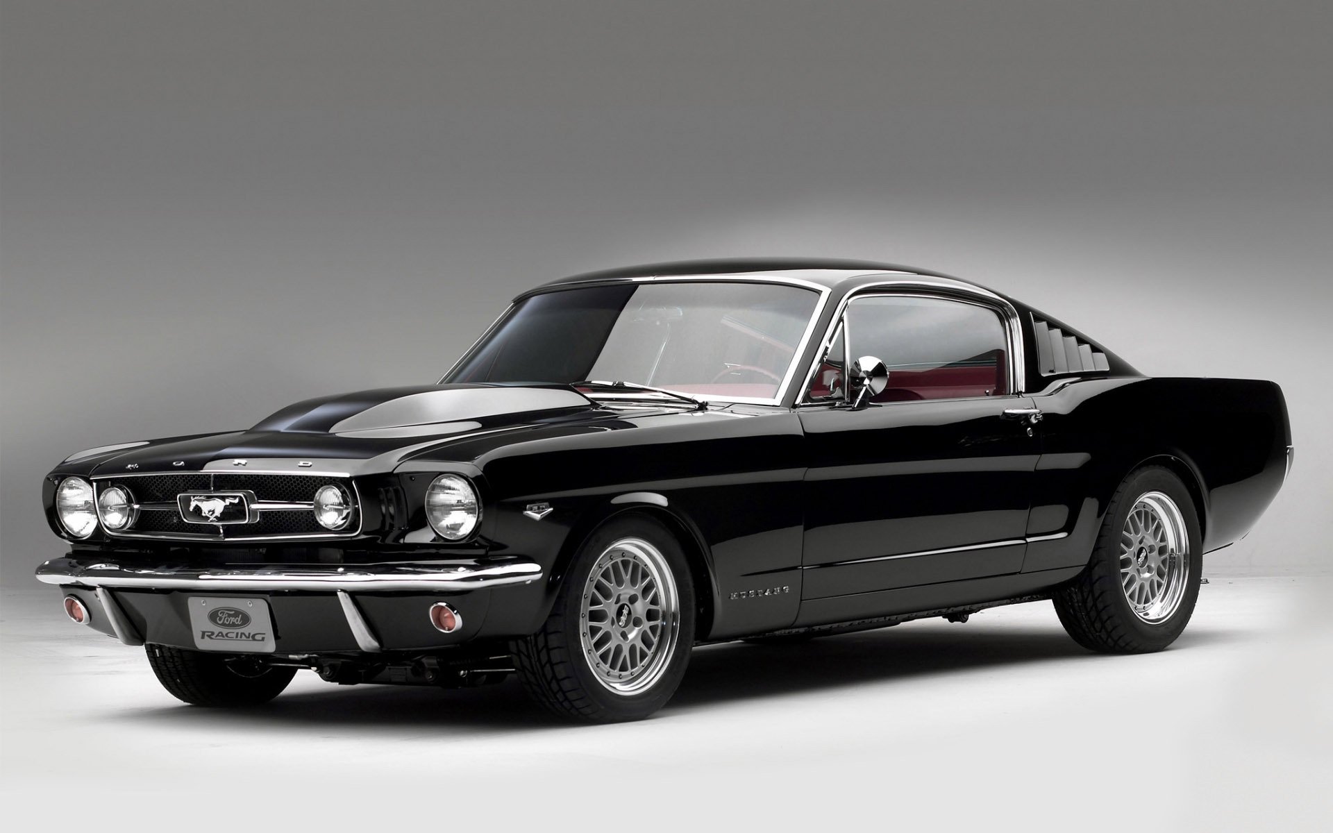 Download Black Car Muscle Car Fastback Ford Mustang Vehicle Ford Mustang Fastback  HD Wallpaper
