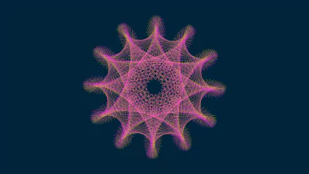  Pink, Purple and Yellow Fractal Art