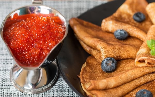 Food Caviar Crêpe Seafood HD Wallpaper | Background Image