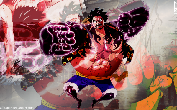 Anime One Piece Monkey D. Luffy Haki Gear Fourth HD Wallpaper | Background Image