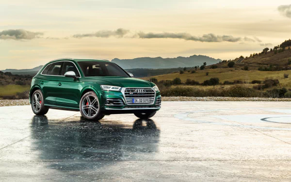 SUV green car car Audi vehicle Audi SQ5 HD Desktop Wallpaper | Background Image