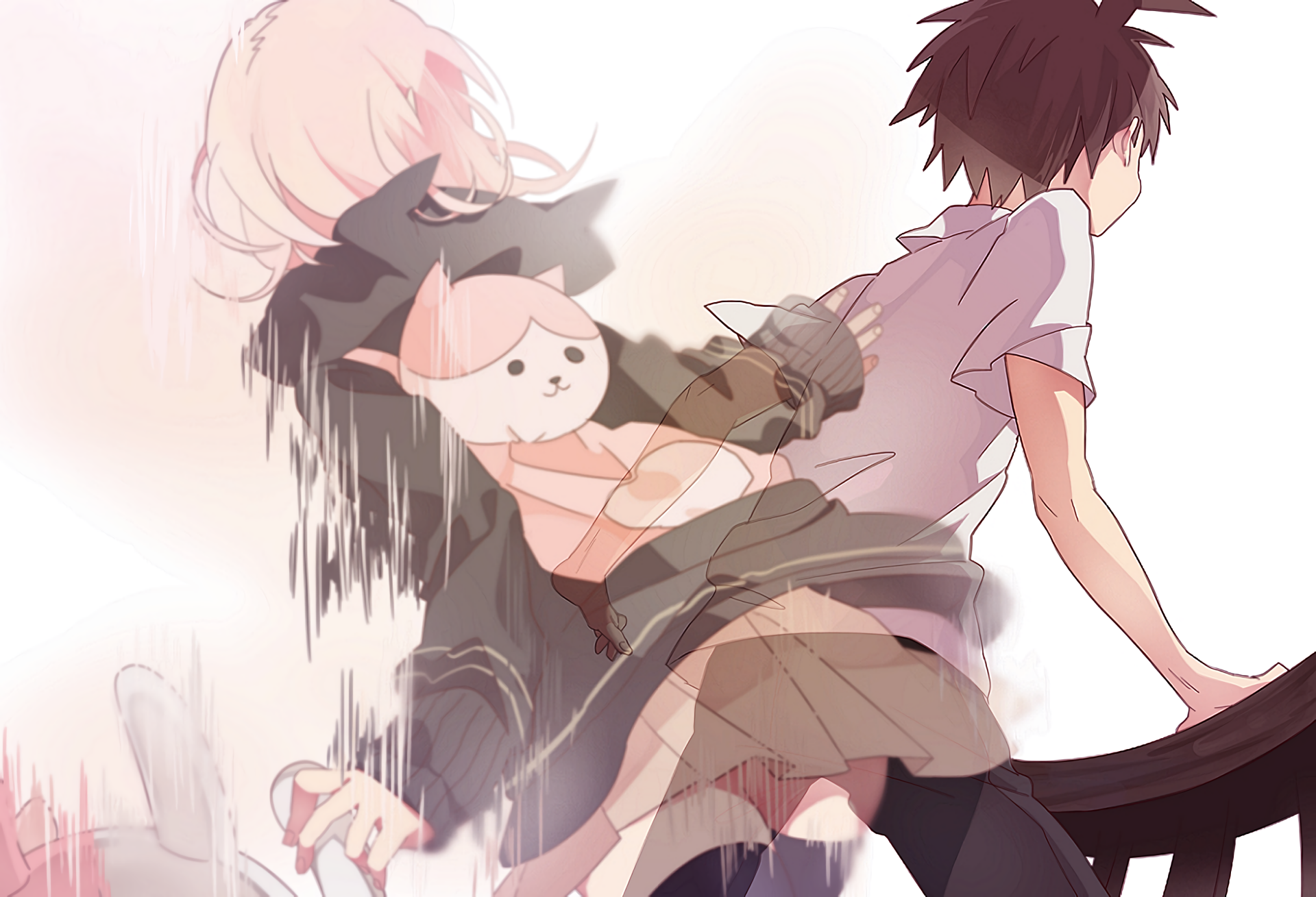 Download Usami (Danganronpa) Hajime Hinata Chiaki Nanami Video Game Danganronpa 2: Goodbye Despair HD Wallpaper