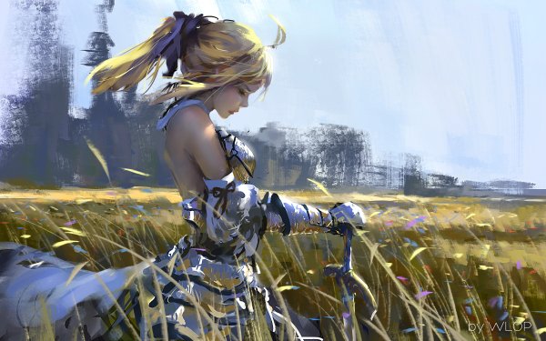 Anime Fate/unlimited codes Fate Series Saber Lily Saber Armor Wind Excalibur Rubia Fate Fondo de pantalla HD | Fondo de Escritorio