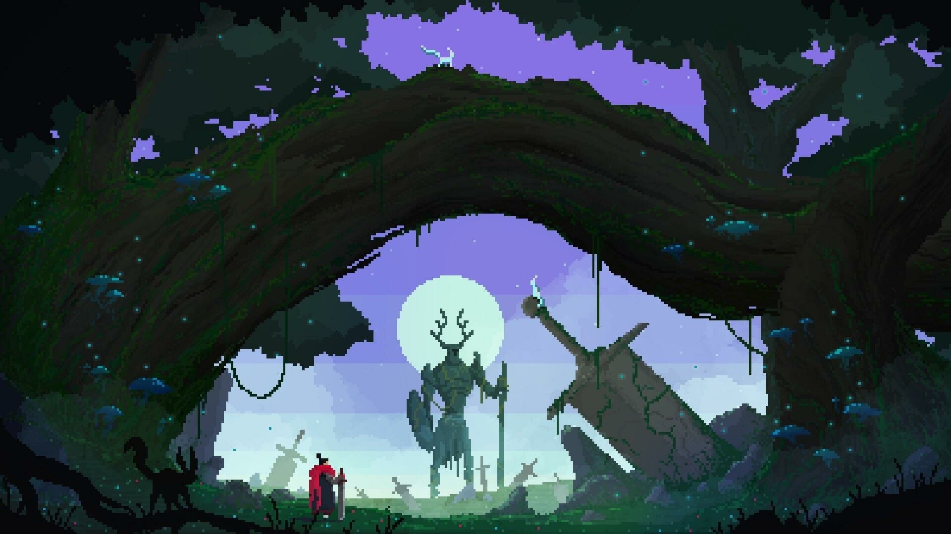 Enchanted Forest Adventure - HD Pixel Art Wallpaper