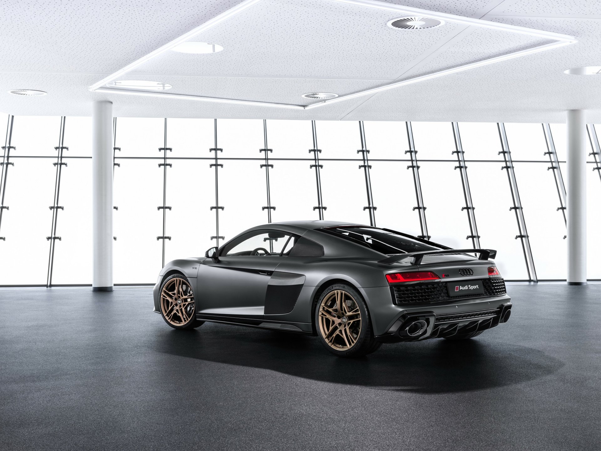 Download Supercar Silver Car Car Audi Audi R8 Vehicle Audi R8 V10 HD ...