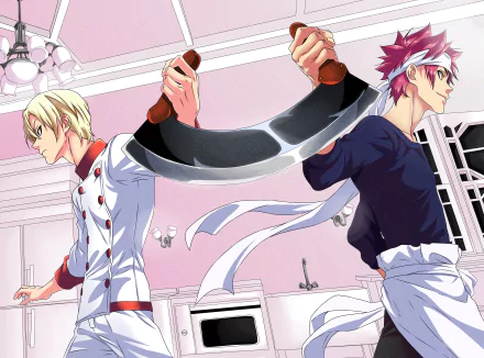 Sōma Yukihira Takumi Aldini Anime Food Wars: Shokugeki no Soma HD Desktop Wallpaper | Background Image