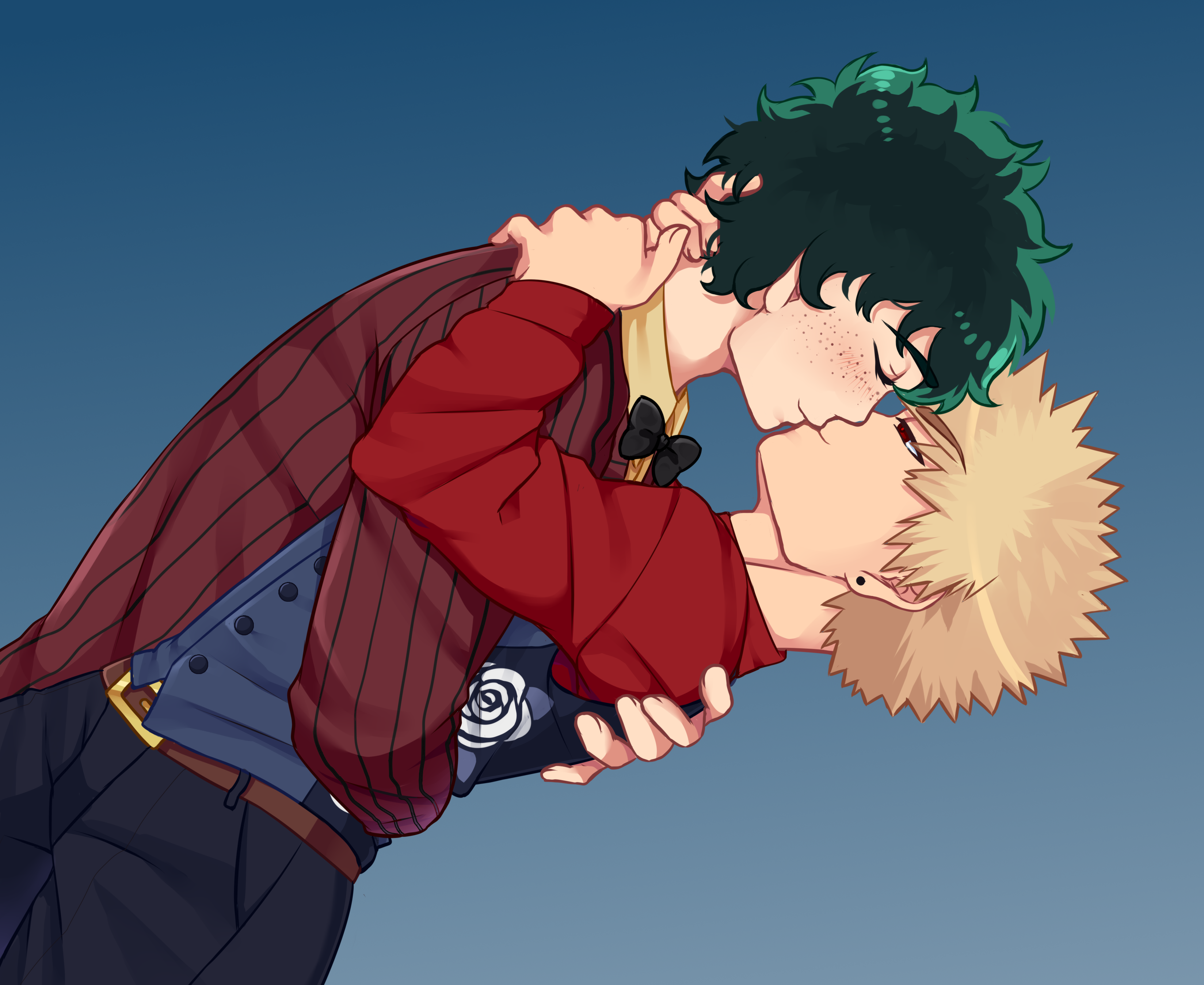 Download Katsuki Bakugou Izuku Midoriya Anime My Hero Academia HD Wallpaper  by softkatsukis