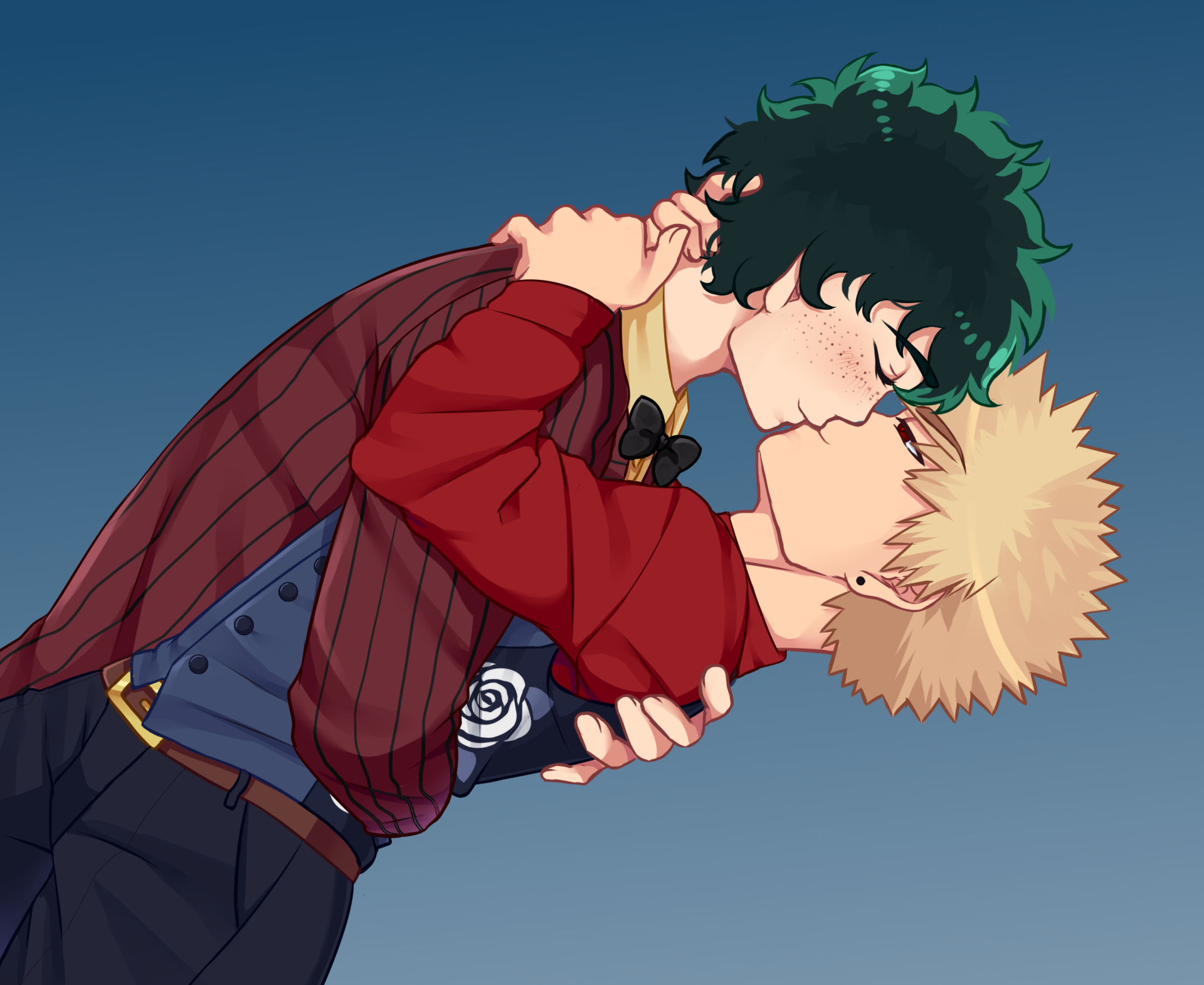 Download Katsuki Bakugou Izuku Midoriya Anime My Hero Academia HD Wallpaper by softkatsukis
