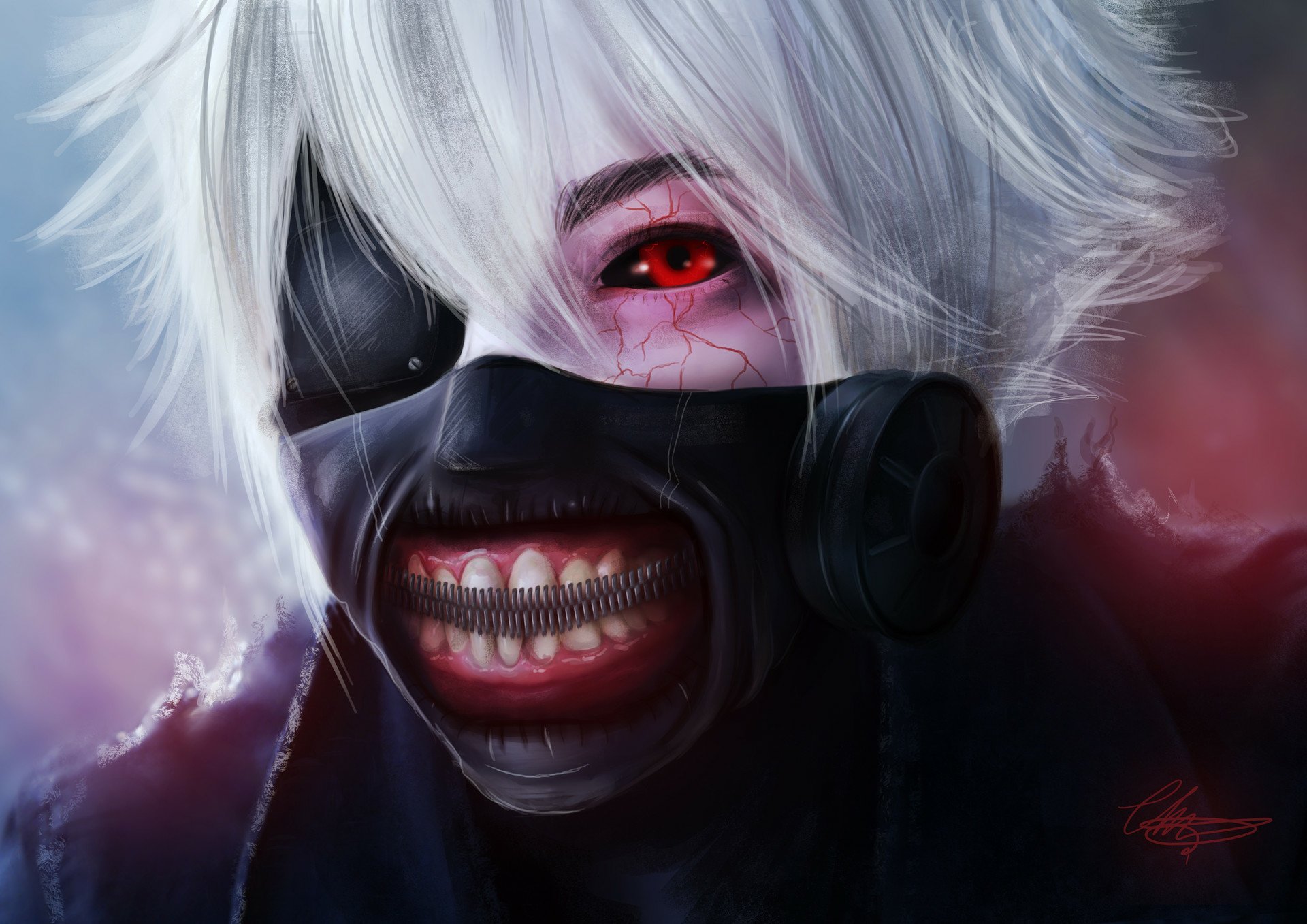 Download Ken Kaneki Anime Tokyo Ghoul HD Wallpaper by Charlotte Lebreton