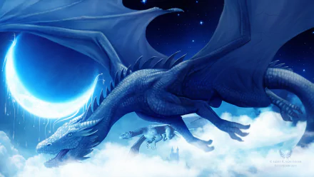 fantasy dragon Blue Dragon HD Desktop Wallpaper | Background Image