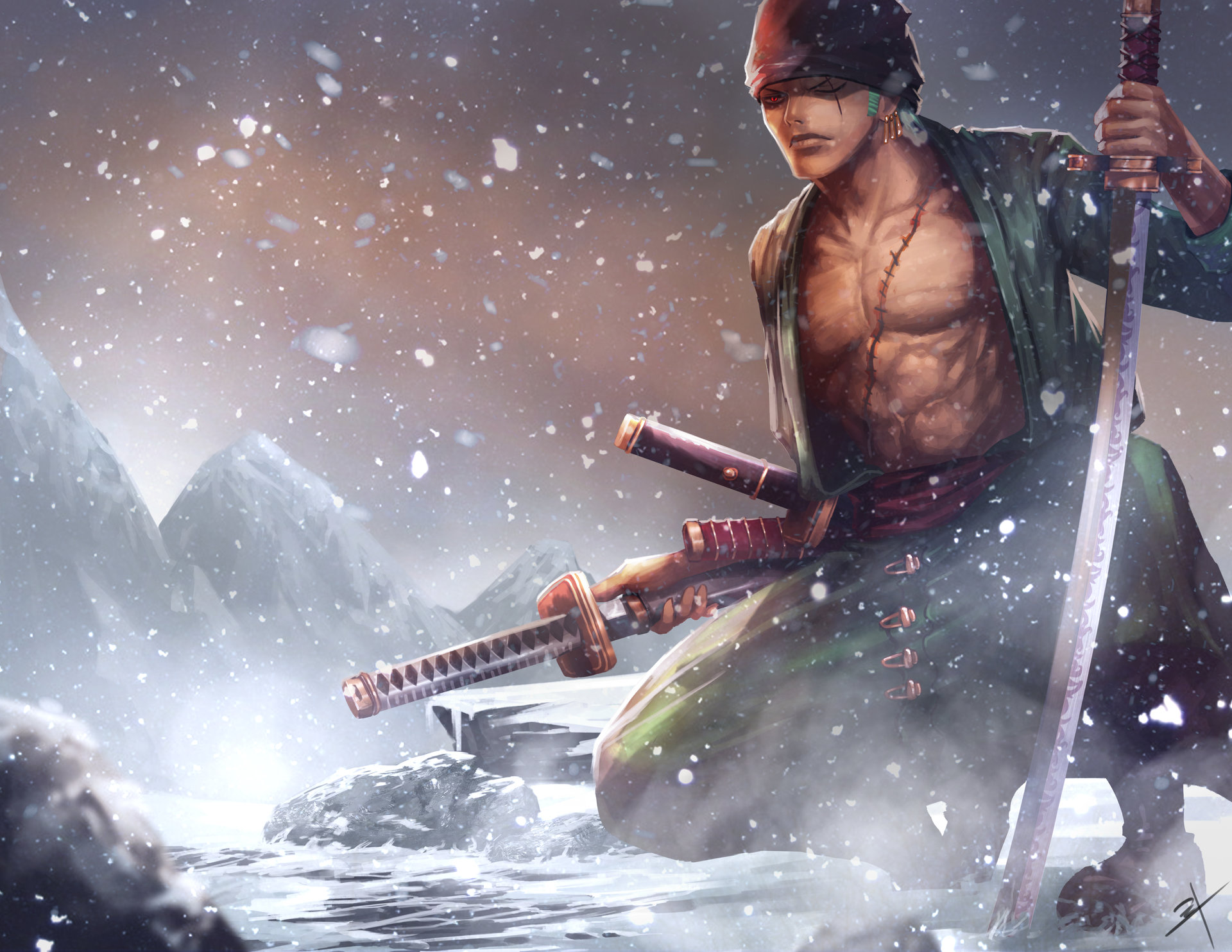 ArtStation - Zoro One Piece Animated Wallpaper